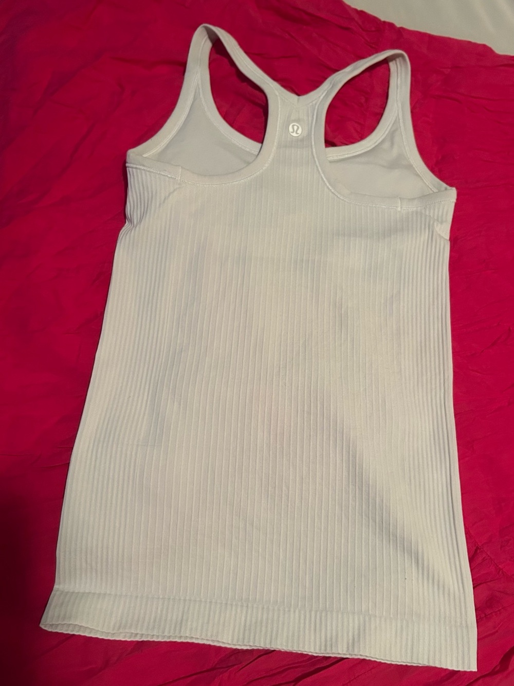 lululemon athletica White Ribbed Racerback Training Tank